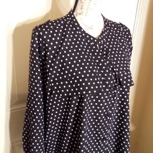 Premise Studio Blouse Women Size 3X Color Black And White